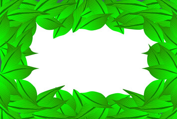 Fototapeta na wymiar Frame with leaf motif on the edge
