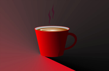 Coffee on the red cup