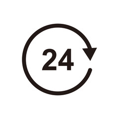 Open around the clock hours a day icon