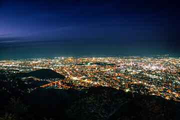 札幌のもいわ山からの絶景夜景