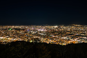 札幌のもいわ山からの絶景夜景