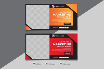 Corporate professional creative business banner design template, banner design for web and marketing purposes. Horizontally colorful gradient banner signboard design.