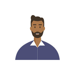 Persona, hombre. Rostro de personaje masculino. Concepto de avatar. Usuario. Ilustración vectorial