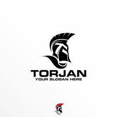 Spartan viking trojan helmet side with hair and letter T font image graphic icon logo design abstract concept vector stock. Can be used as a symbol related to fighter or militery. - obrazy, fototapety, plakaty