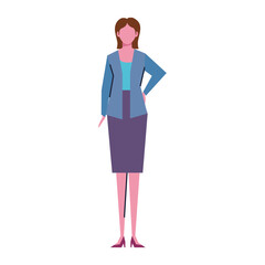 businesswoman standing character