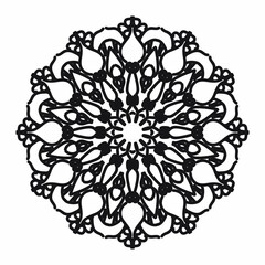 Vector round abstract circle. Mandala style.