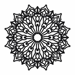 Vector round abstract circle. Mandala style.