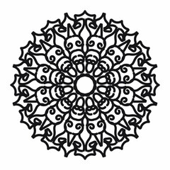 Vector round abstract circle. Mandala style.