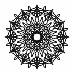 Vector round abstract circle. Mandala style.