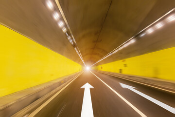 inside tunnel motion blur