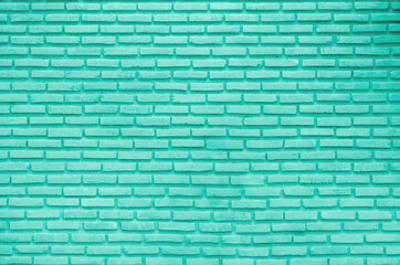 front view green brick concrete wall for interior or exterior architecture, backdrop concept.