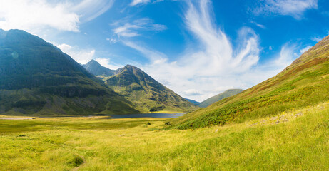 Fototapeta na wymiar Summer in Scotland highlands, United Kingdom