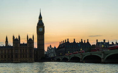 Big Ben, Parliament, Westminster bridge in London