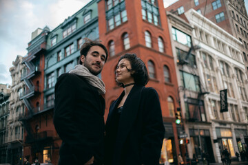 Fototapeta premium Couple in Soho, New York City.