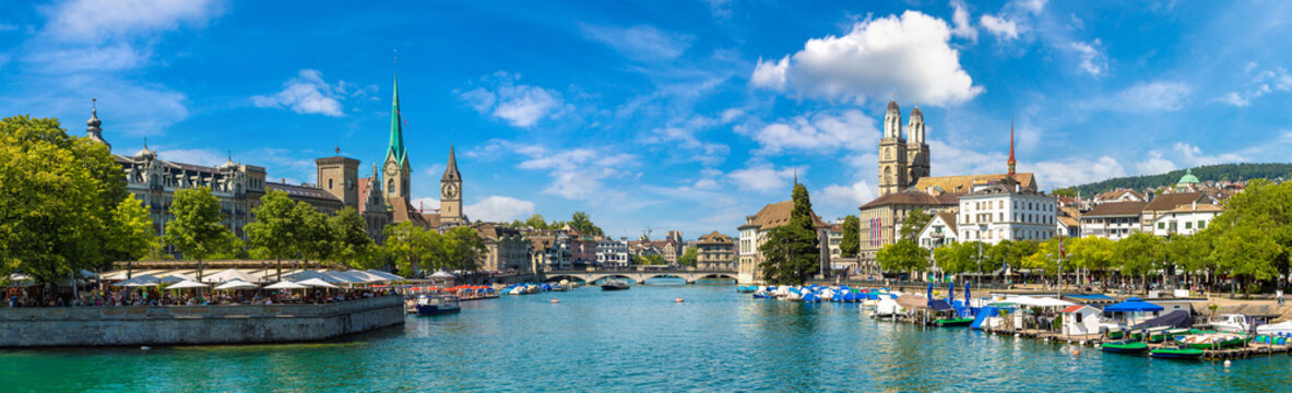Historical part of Zurich, Switzerland