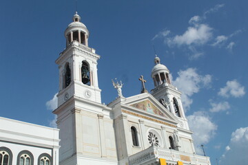 Facade of the Church of Our Lady of Nazaré, in the center of the city of Belém PA, Brazil