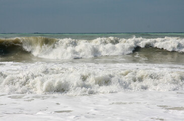 sea waves during a storm 