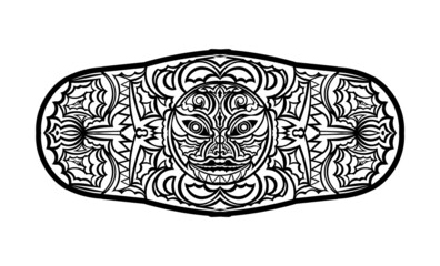 polynesian tattoo wrist sleeve tribal pattern forearm. ethnic template ornaments vector.