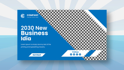 Youtube video thumbnail for business media promotion and web banner	
