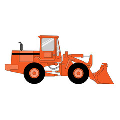 Vector graphics illustration of a heavy equipment
