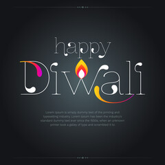 Happy Diwali Typography 