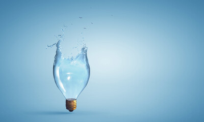 Light bulb from water splash