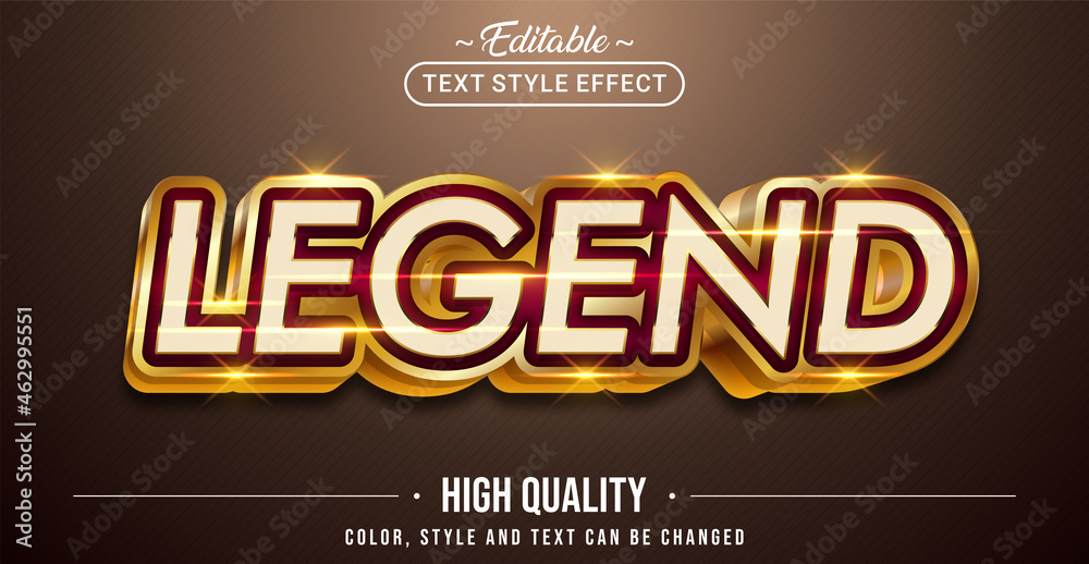 Poster Editable text style effect - Legend text style theme.