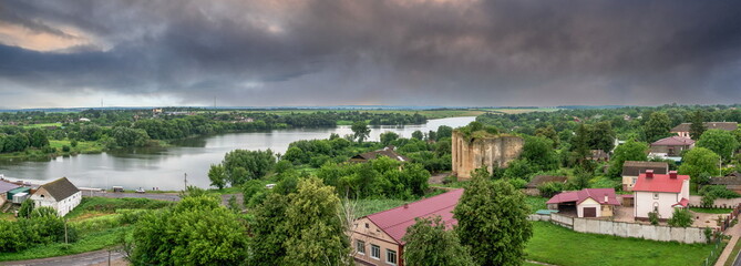 Fototapeta na wymiar Southern Bug river near Medzhybish fortress in Ukraine