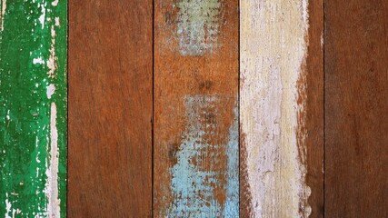 The background of old wooden planks lined up.