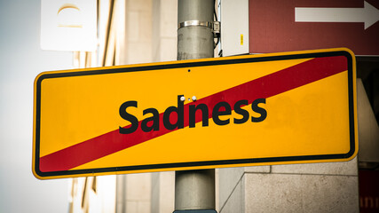 Street Sign Happiness versus Sadness