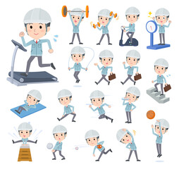 エクササイズやスポーツに関する現場監督男性のセット