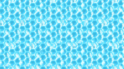 Seamless pattern from honeycombs blue. Shiny bright background from hexagon for banner design. Vector illustration.