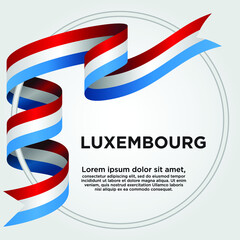 Luxembourg Independence Day, Waving ribbon with Flag of Luxembourg, Template for Independence day. logo vector illustration.