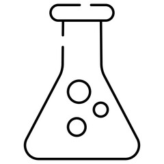 A creative design icon of chemical flask