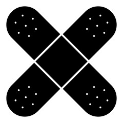 A creative design icon of first aid bandages