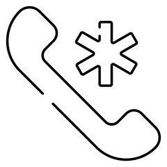 Medical emergency call icon in modern style