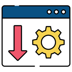 Trendy design icon of web installation