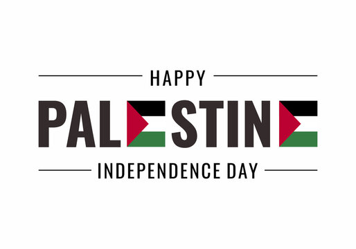 Palestine Independence Day design. Palestine Happy Independence Day background. Designing element for placard, poster, banner, t-shirt, print. Vector illustration
