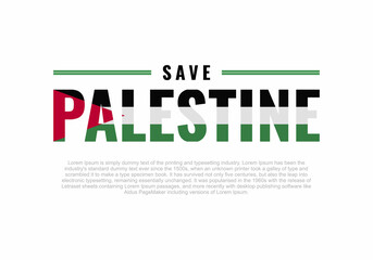 Save Palestine vector illustration background. You don't need to be Muslim to stand up for Palestine, you just need to be human. Pray for Palestine poster, flyer, banner, t-shirt, post - obrazy, fototapety, plakaty