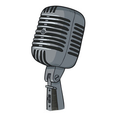 Vector Cartoon Variety Microphone. Music Performance Icon