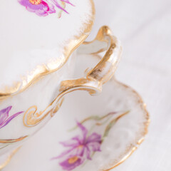 Old vintage antique royal
dishes and appliances