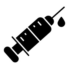 A modern design icon of injection with vital, immunization