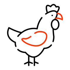 Trendy design icon of hen 
