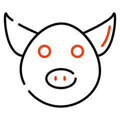 A trendy design icon of panda  animal 