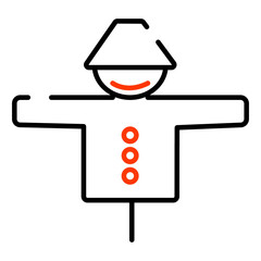 Scarecrow icon, editable vector design 