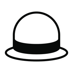 hat black filled outline icon, Merry Christmas and Happy New Year icons for web and mobile design.