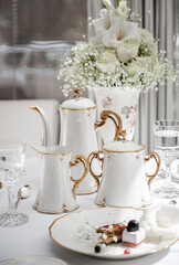 Old vintage antique royal 
dishes and appliances