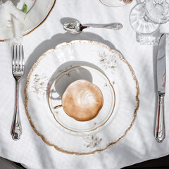 Old vintage antique royal 
dishes and appliances