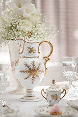 Old vintage antique royal 
dishes and appliances