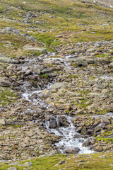 Waterfall in a rocky landscape